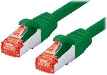 Produktbild Tecline Patchkabel S-STP (PIMF), Cat 6, grün, 15,0 m Patchkabel mit besonders schmalem Knickschutz (S/FTP, CAT5e, 15 m)