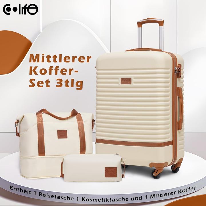 Actual product image Coolife Hartschalen-Trolley Koffer-Set