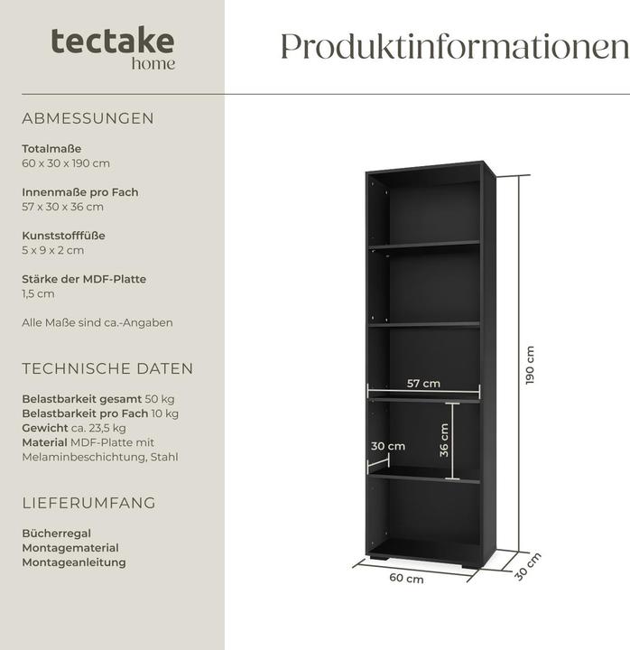 Produktbild tectake Lexi (30 x 60 x 190 cm)