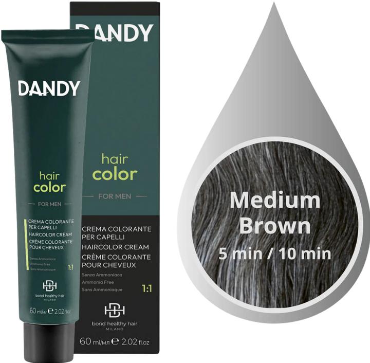 Actual product image Dandy Hair Colour 4 medium brown 60 ml (Brown)