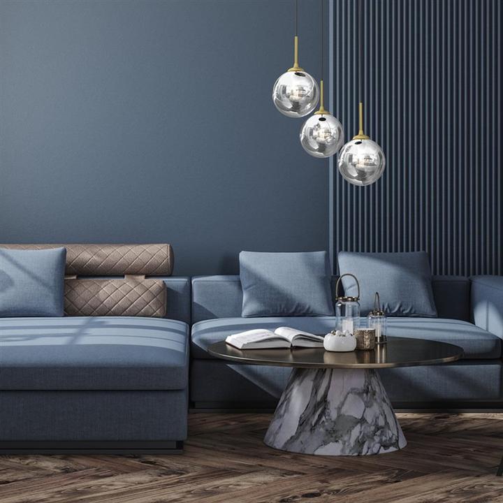 Actual product image Domoletti Pendant Light Bursa 3xe14 Round Bl/Gold (E14)