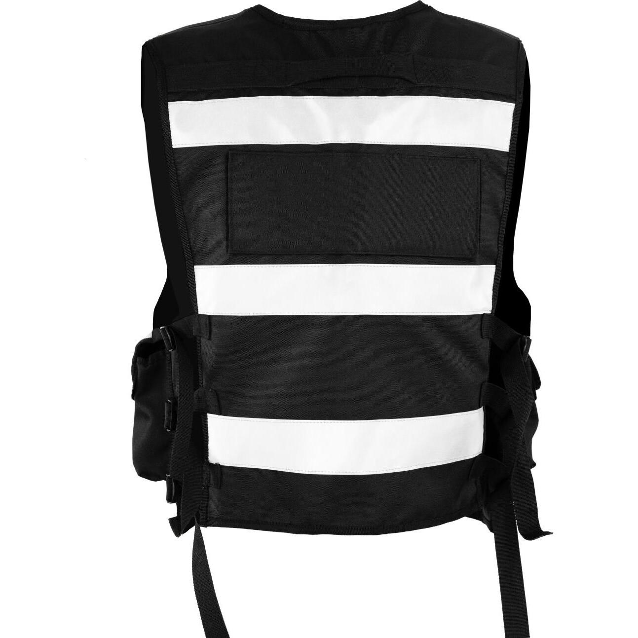 Thumbnail - Korntex, Warnweste + Warnshirt, Weste Tactical Bonn Schwarz mit Reissverschluss M/XL STANDARD 100 by OEKO-TEX  KXTAC (M,...