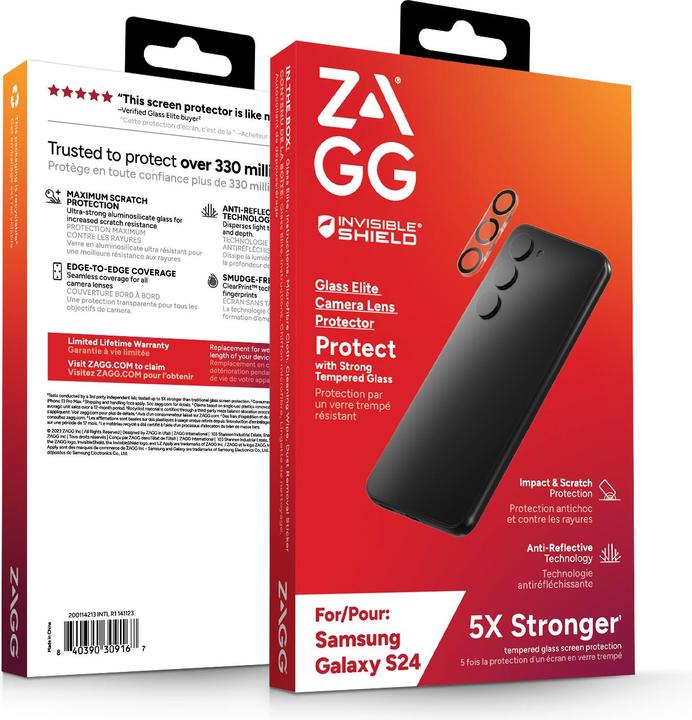Actual product image Zagg Glass Elite Camera Lens Protector Samsung Galaxy S24 (1 Piece, Samsung Galaxy S24+)