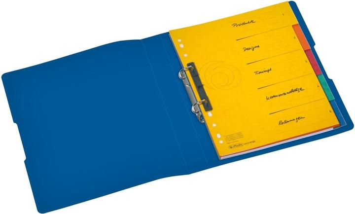 Actual product image Herlitz Ring binder easy orga to go, A4, 2-ring, blue opaque D-Combi mechanism, spine width: 38 mm, filling (A4, 38 mm, 1 pcs.)