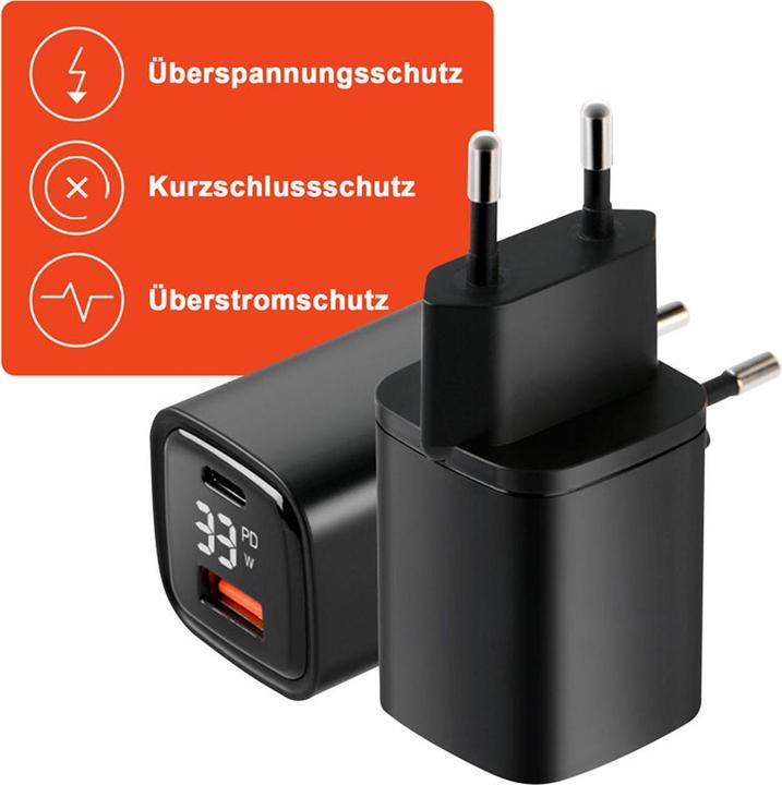 Produktbild Eaxus Dual Port 47801 USB-Ladegerät Steckdose Ausgangsstrom (max.) 3000 mA 2 x U (33 W, 2 Ports)