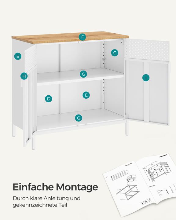 Image du produit Songmics Armoire de rangement (80 x 40 x 76 cm)