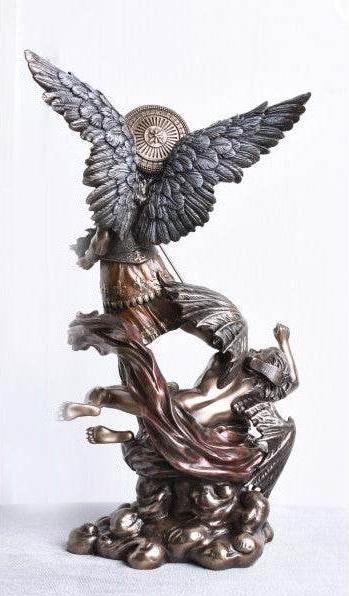 Actual product image Palazzo Sculpture of Archangel Michael fighting Lucifer