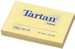 Actual product image Tartan Sticky notes, 127 x 76 mm, 63 gsm, yellow, 100 sheets (127 x 76 mm)