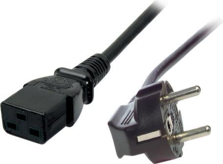 Produktbild EFB Elektronik Netzleitung CEE 7/7 90°-C19 18 0°, schwarz, 1.8m, 3x1.50mm² 16 A / 250 V VDE geprüftGeeignet für Deu (1.80 m)