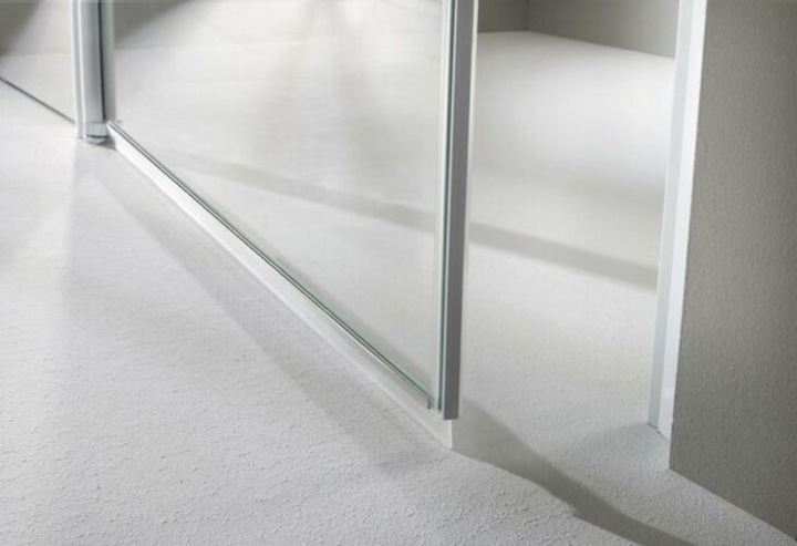 Actual product image Hüppe Design pure Swing door with fixed segments 2-leaf radius: 50cm width: 100cm stop left & r (210 cm, 104 cm, 11 cm)