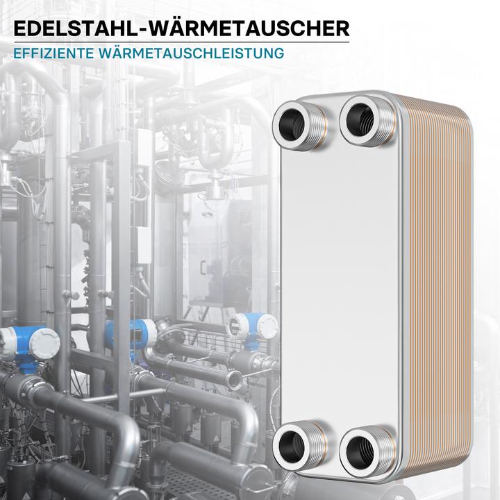 Produktbild Wiltec Edelstahl Wärmetauscher 30 Platten 175 kW Plattenwärmetauscher Wärmeüberträger