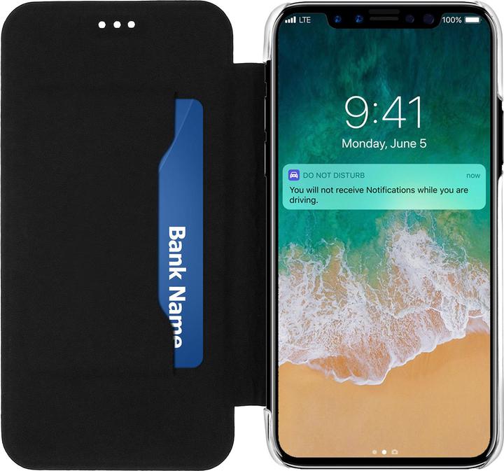 Produktbild Akashi Universal Flip-Schutzhülle Kartenfach für iPhone X – Lotosblumen Rot (Apple iPhone XS)