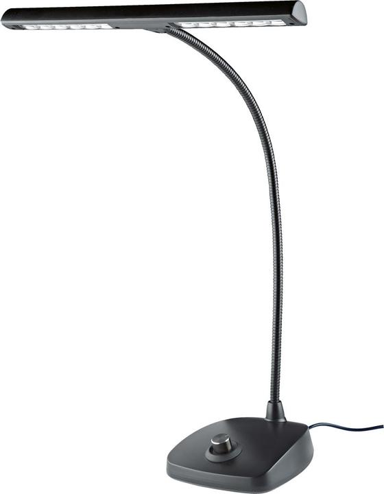 K&M Lampe de piano à LED 12298 centrale, noire (Lumière de pupitre)