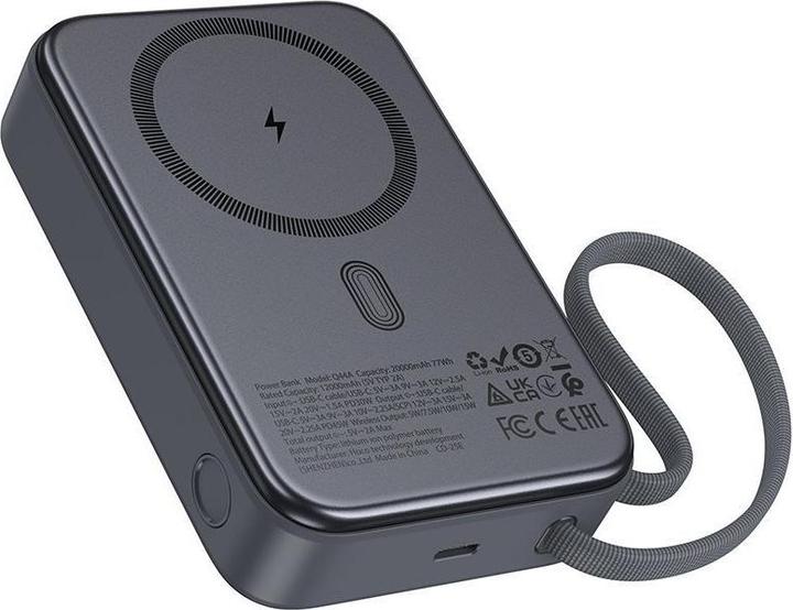Actual product image Hoco Power bank Powerbank 20000 mAh compatible with MagSafe QC PD 45W Q44A black (20000 mAh, 45 W, 77 Wh)