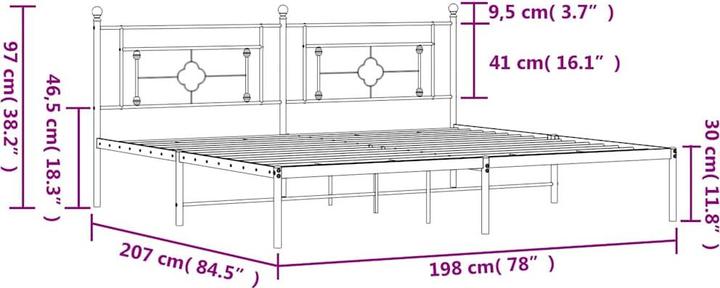 Image du produit vidaXL Bettgestell (193 x 203 cm)