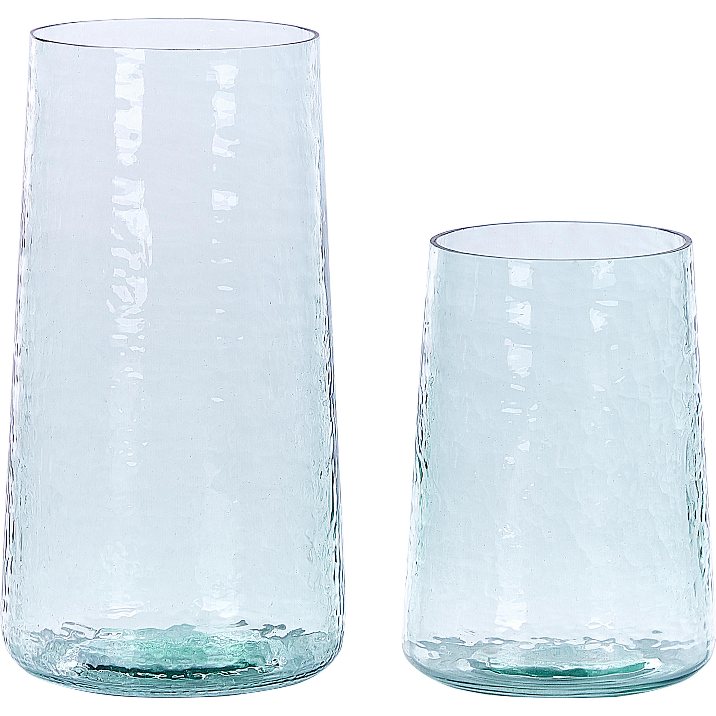 Thumbnail - Beliani, Vase, Set mit 2 Blumenvasen aus klarem Glas KULCHE (2 x)