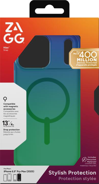 Produktbild Zagg Case für Apple iPhone 17 Pro Max Milan Snap raven feather (Apple iPhone 17 Pro Max)