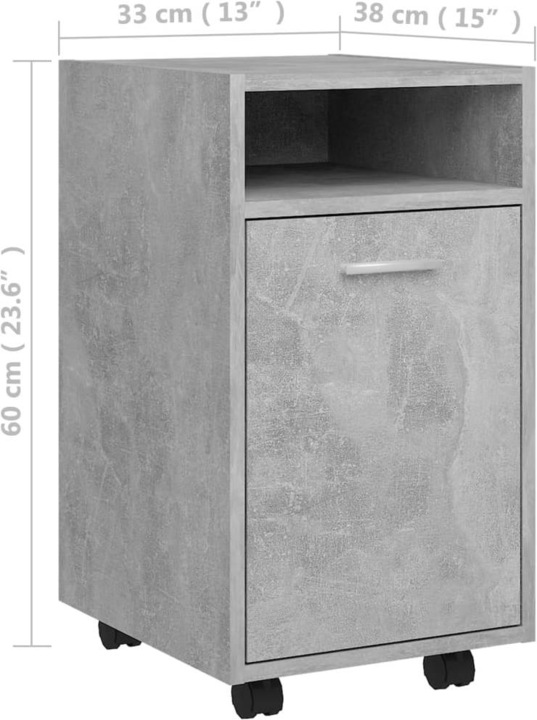 Actual product image VidaXL Beistellschrank (33 x 38 x 60 cm)