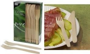 Actual product image Papstar Wood forks pure (100 x)