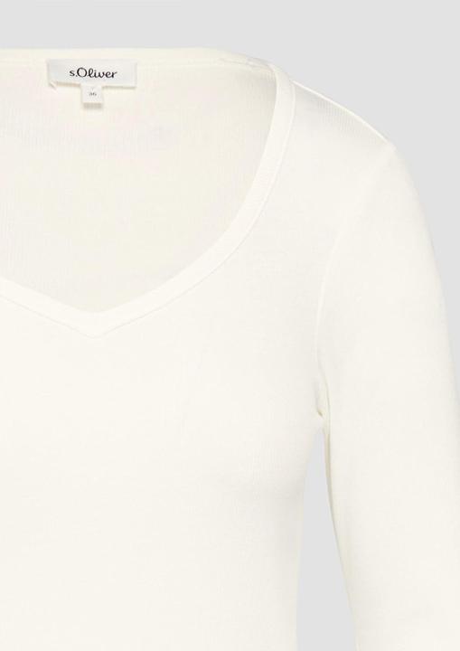 Produktbild S.Oliver T-Shirt Feines Jersey-Longsleeve mit Rippstruktur (40)