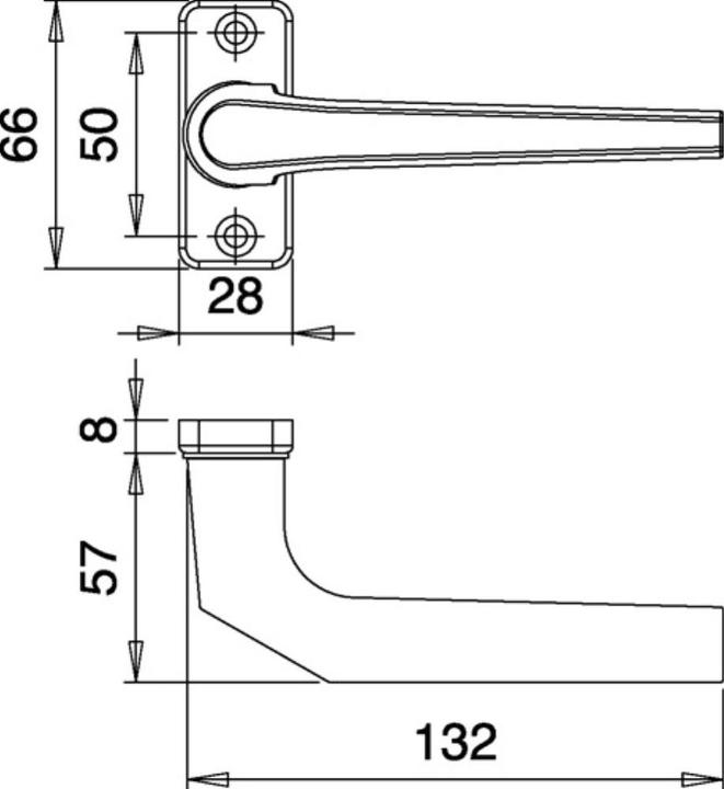 Productafbeelding EDI Profiel deurgreep diafragmadeel 3314/0000 Aluminium F1 schuin 8 mm gekrukt