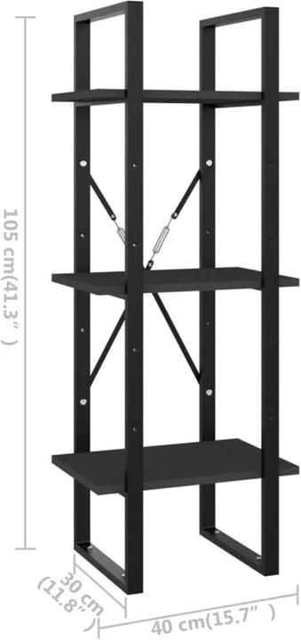 Actual product image vidaXL Bücherregal (40 x 30 x 105 cm)