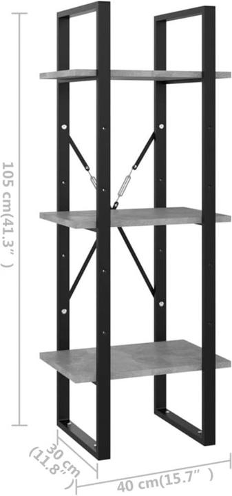 Actual product image vidaXL Bücherregal (40 x 30 x 105 cm)