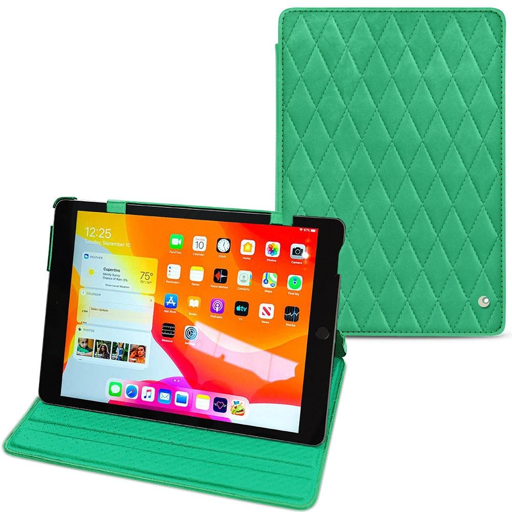 Noreve Lederschutzhülle horizontal (iPad 10.2 2019), Tablet Hülle, Grün