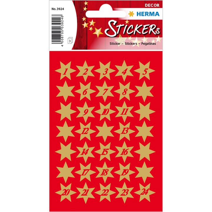 Produktbild HERMA Sticker Sterne (102 Sticker)