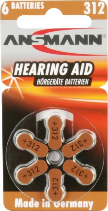 Actual product image Ansmann PR41/312 (6 pcs., A312, 280 mAh)