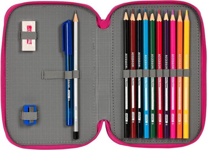 Produktbild Pinypon Doppel-Federtasche Blau Rosa 12.5 x 19.5 x 4 cm (28 Stücke)