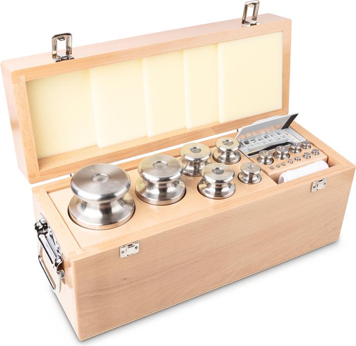 Produktbild Kern 343-09 M1 Gewichtsatz, 1 mg - 10 kg Edelstahl feingegedreht, im Holzetui (343-09)