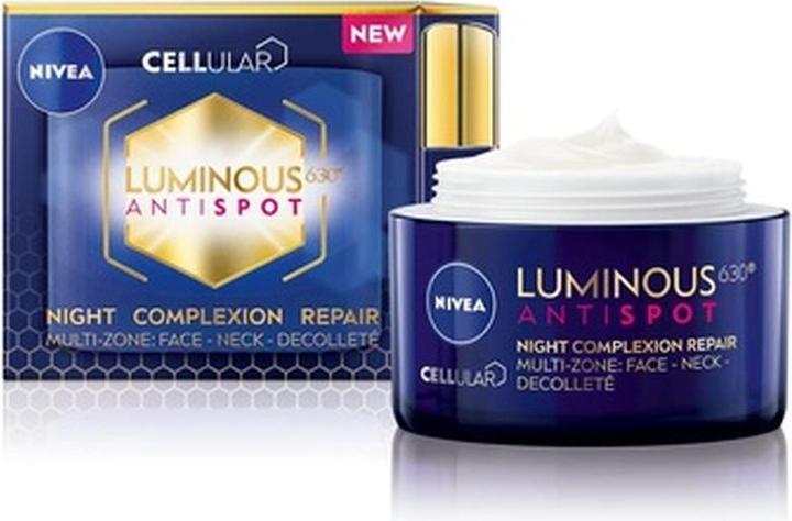 Actual product image NIVEA Cellular Luminous630 Anti-Spot Regenerating Night Cream 50ml with Hyaluronic Acid and Luminous (Body cream, 50 ml)