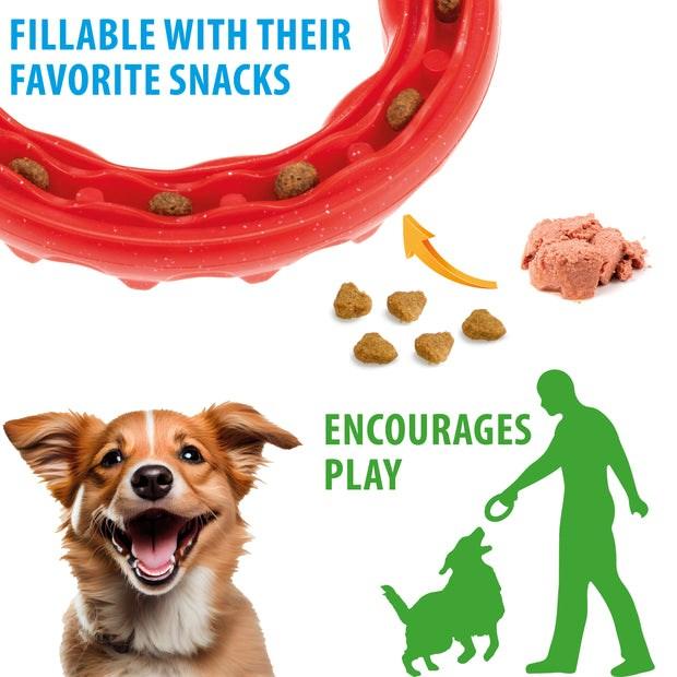 Immagine prodotto Ferplast Anello del sorriso S rosso - Gioco per cani (Gioco da masticare per cani)