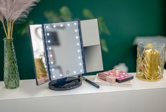 Productafbeelding Humanas HS-ML04 Make-up spiegel met LED-achtergrondverlichting - Zwart