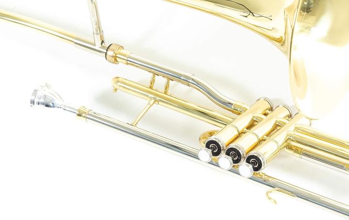 Actual product image Roy Benson Bb Valve Trombone with Premium Bell and Nickel Silver Slide for Professional Musicians (Trumpets, Straight)