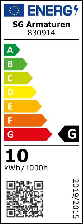 Energy Label Sg LED lamp E27 A60 10W 3000K ws 820lm 830914 (E27, 806 lm, 1 x)