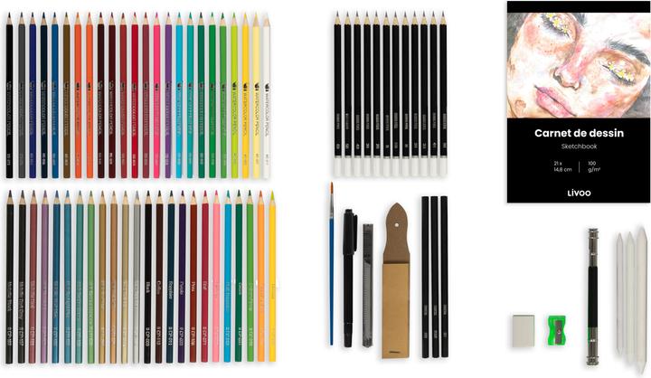 Image du produit Livoo Kit de dessin 74 accessoires