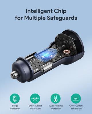 Actual product image Aukey Wall charger Aukey CC-Y23, 2xUSB-C, 65W (black)