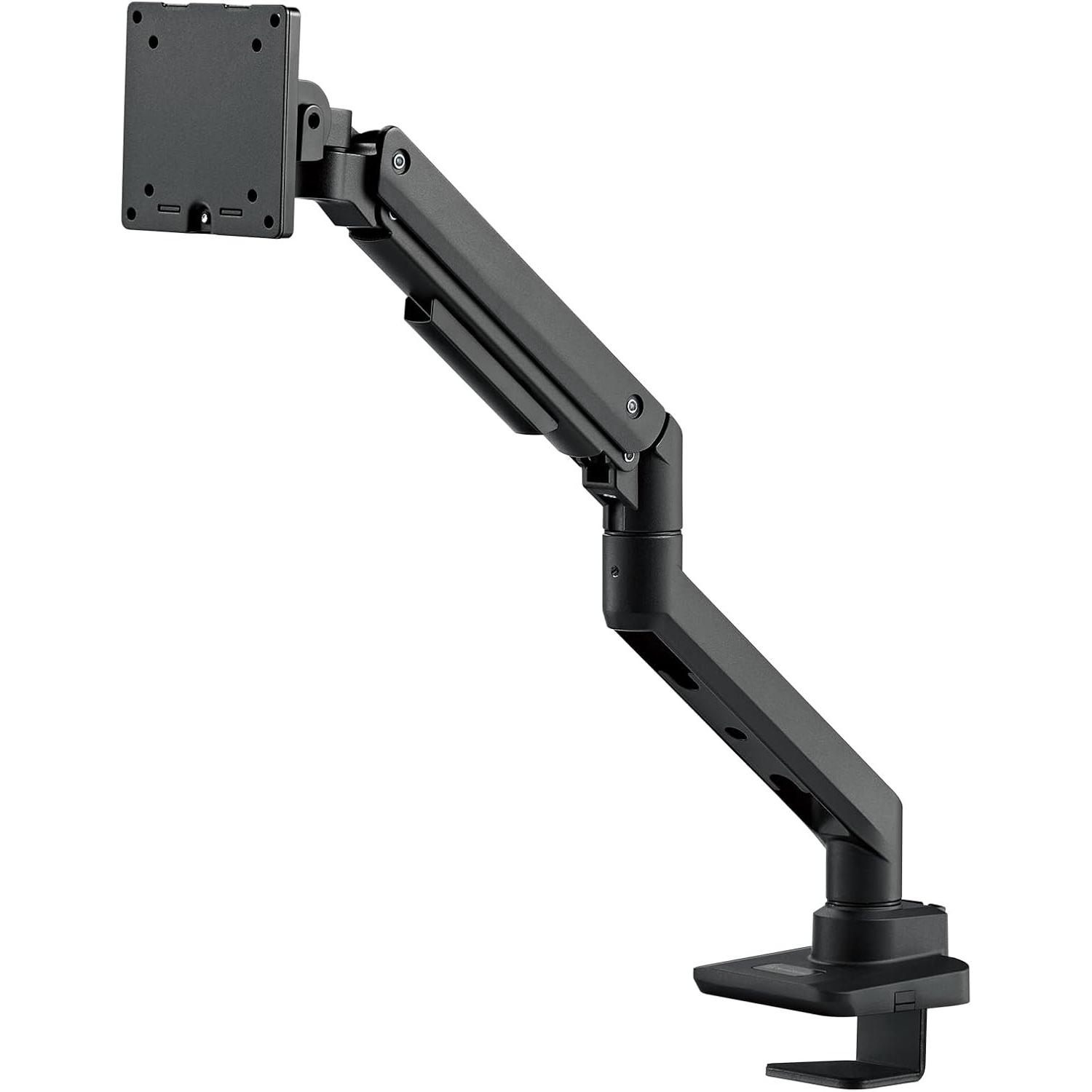 Silverstone SST-ARM14B - Braccio per monitor LCD LED singolo con design a molla a gas per impieghi gravosi, (Tavolo, 49", 20 kg), Supporto per monitor