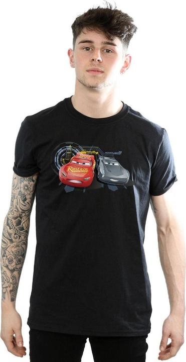 Actual product image Disney Mens Cars Lightning Vs Storm T-Shirt (M)