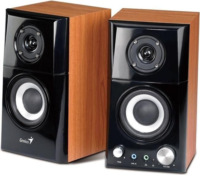 Actual product image Genius 31730032400 loudspeaker 2-way Black, Wood Wired (1 pcs., 16 W)