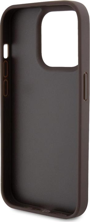 Produktbild Guess PU Leather Metal Logo Strass Crossbody Case für Apple iPhone 15 Pro - brown (Apple iPhone 15 Pro)