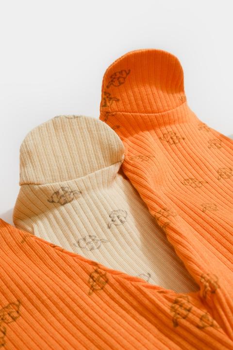 Produktbild BabyCosy Strickhose mit Fuss, 2 Pack (68)