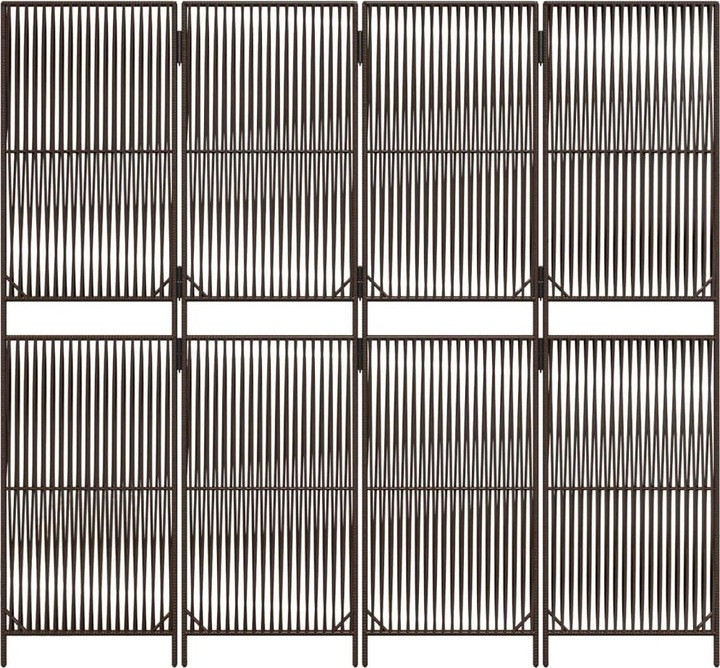 Actual product image VidaXL Screen 4-piece brown poly rattan,Colour: Brown,Material: Poly
