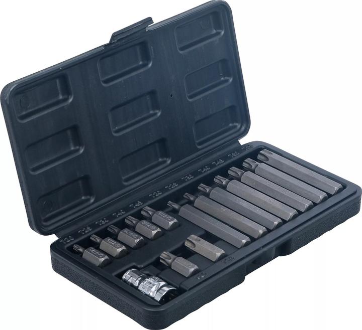 Actual product image BGS Bit Set 10 mm (3/8") Drive T-Star (for Torx) 15 pcs. (Hexagon socket TX, Hexagonal)