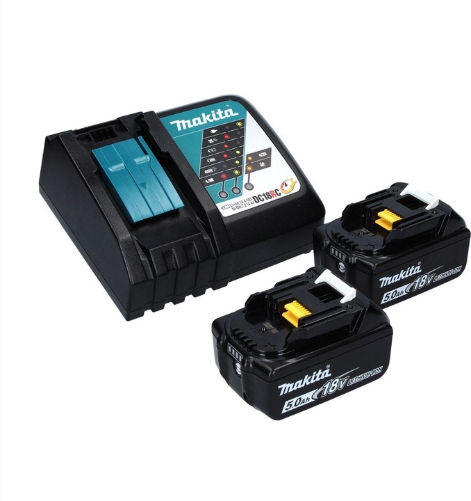 Actual product image Makita DTW 700 RTJ Battery impact wrench 18 V 700 Nm 1/2" XPT Brushless + 2x battery 5.0 Ah + charger (Rechargeable battery operated)
