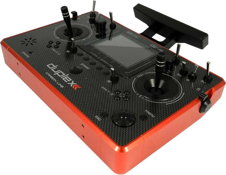 Produktbild Jeti DC-16 II. 2.4EX DUPLEX CARBON LINE RED PU LTSENDER MULTIMODE 2,4Ghz FERNSTEUERUNG