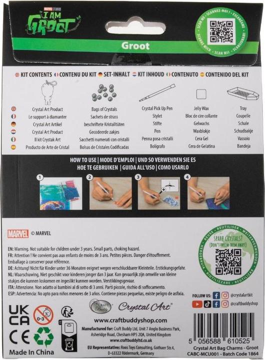 Actual product image Craft Buddy Groot, Crystal Art pendant