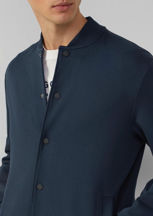 Produktbild s.Oliver Sweatshirt Jacke Strukturierte Sweatjacke mit Bomberkragen (L)